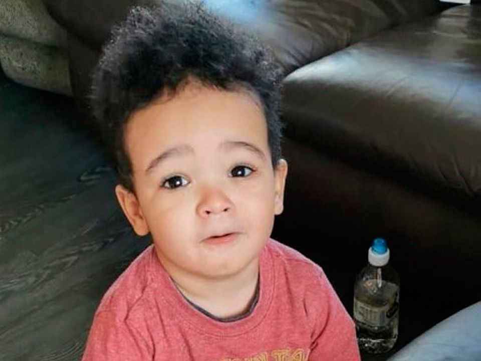 Daniel Aruebose pictured at the age of two-and-a-half